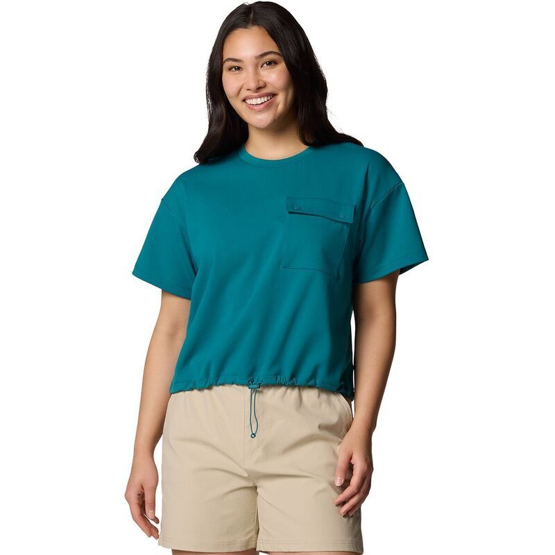 コロンビア レディース トップス Tシャツ 半袖 ニット Columbia Granite Point Knit ShortSleeve Shirt Womens River Blue ブルー