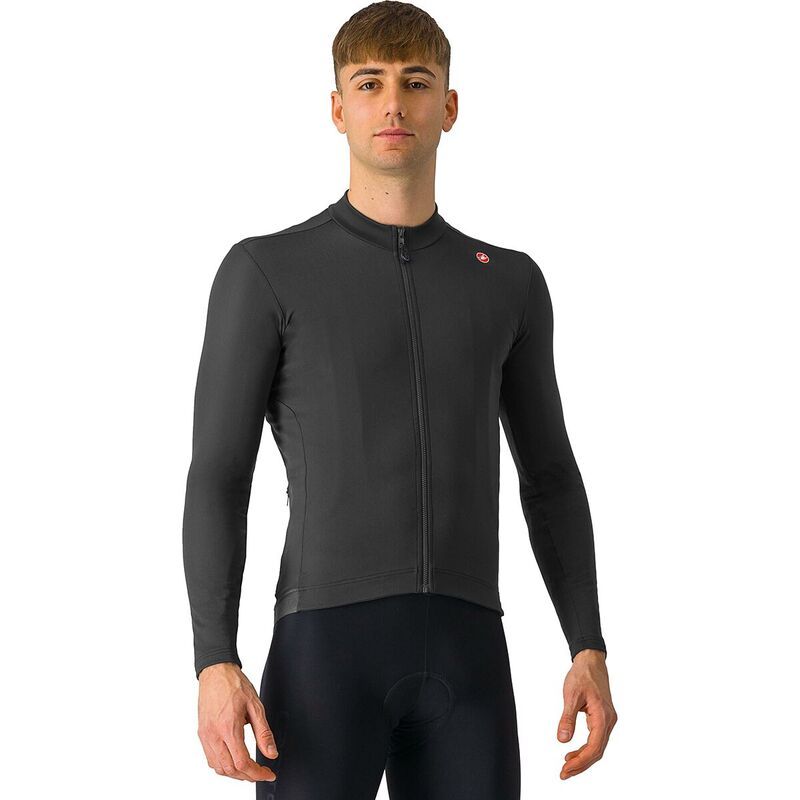 カステリ メンズ トップス Tシャツ ジャージー Castelli Espresso Thermal Jersey Mens Light Black ブラック