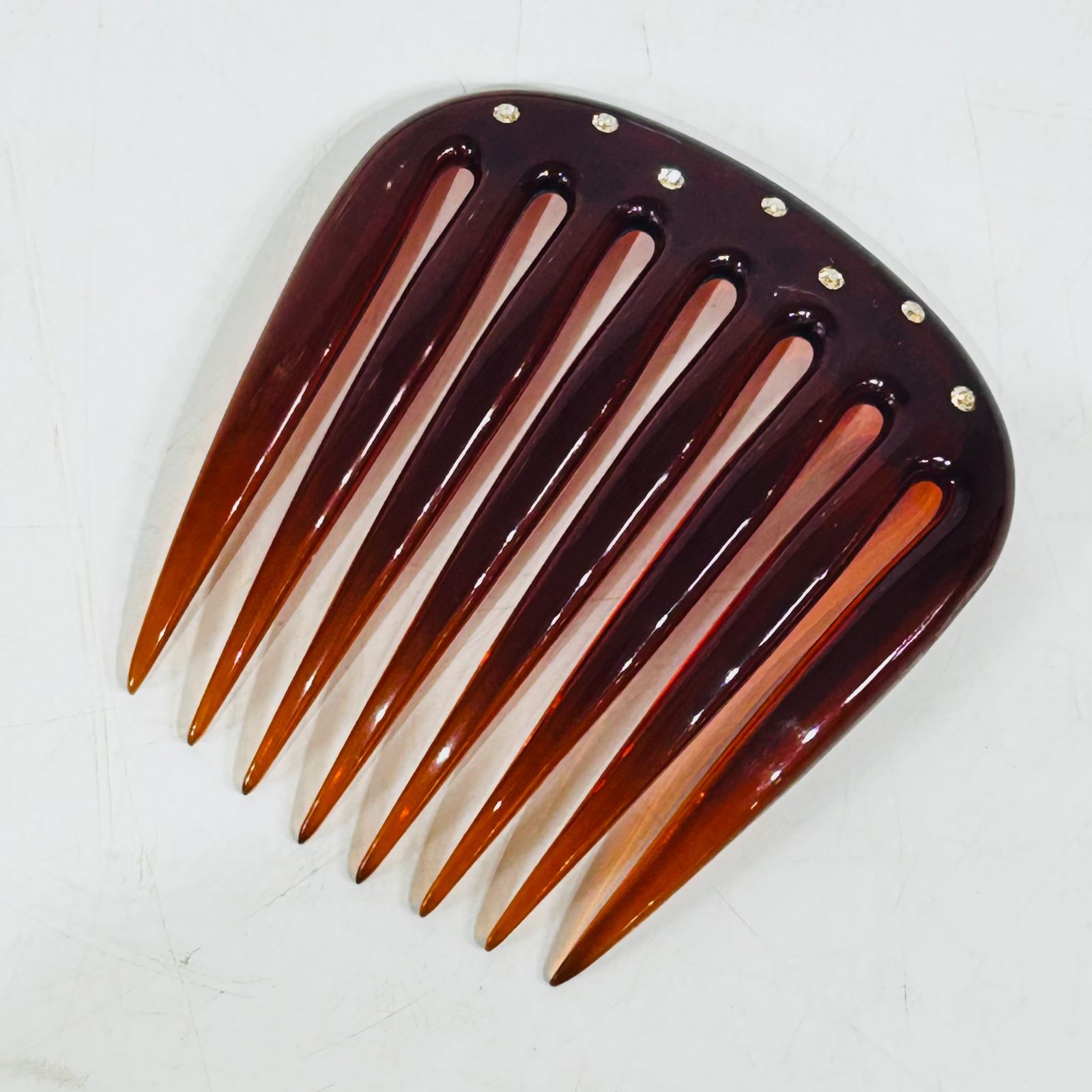 NC3572 コンプレックスビズ 定番シンプルコーム ストーン ヘアアクセサリー ブラウン まとめ髪 i