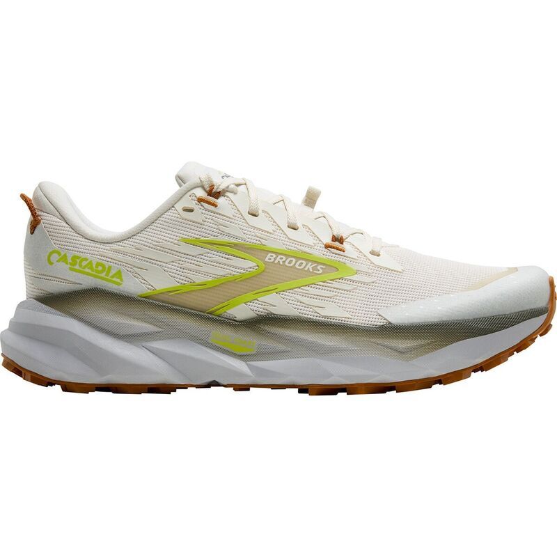 ブルックス メンズ シューズ スニーカー Brooks Cascadia 19 Trail Running Shoe Mens CoconutOliveGinger オリーブ