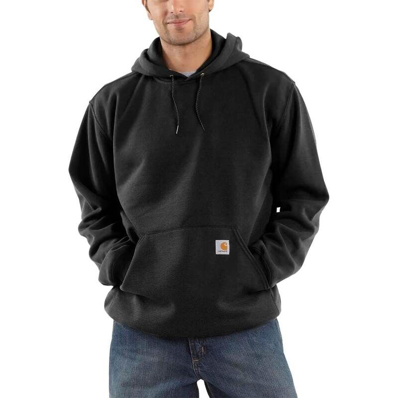 カーハート メンズ アウター パーカー・スウェット スウェット シャツ Carhartt Midweight Pullover Hooded Sweatshirt Mens BlackPocket Logo ブラック