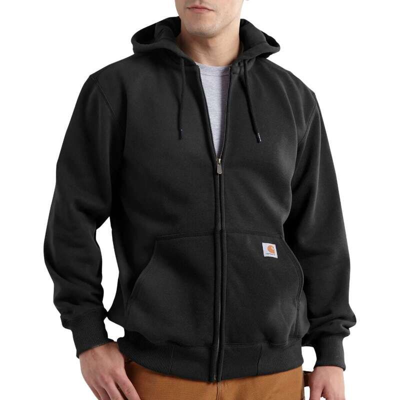 カーハート メンズ アウター パーカー・スウェット スウェット シャツ Carhartt Rain Defender Paxton FullZip Hooded Sweatshirt Mens Black ブラック