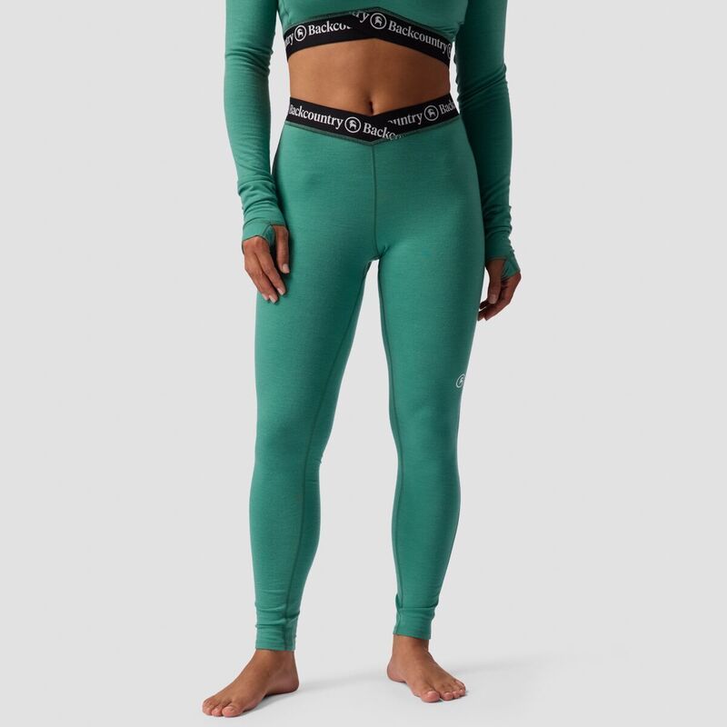 バックカントリー レディース ボトムス カジュアルパンツ Backcountry Cedars Merino Lightweight VWaist Baselayer Bottom Womens Gearhead Green グリーン