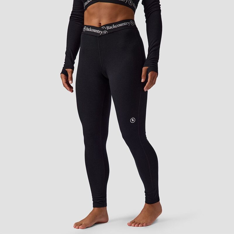 バックカントリー レディース ボトムス カジュアルパンツ Backcountry Cedars Merino Lightweight VWaist Baselayer Bottom Womens Black ブラック