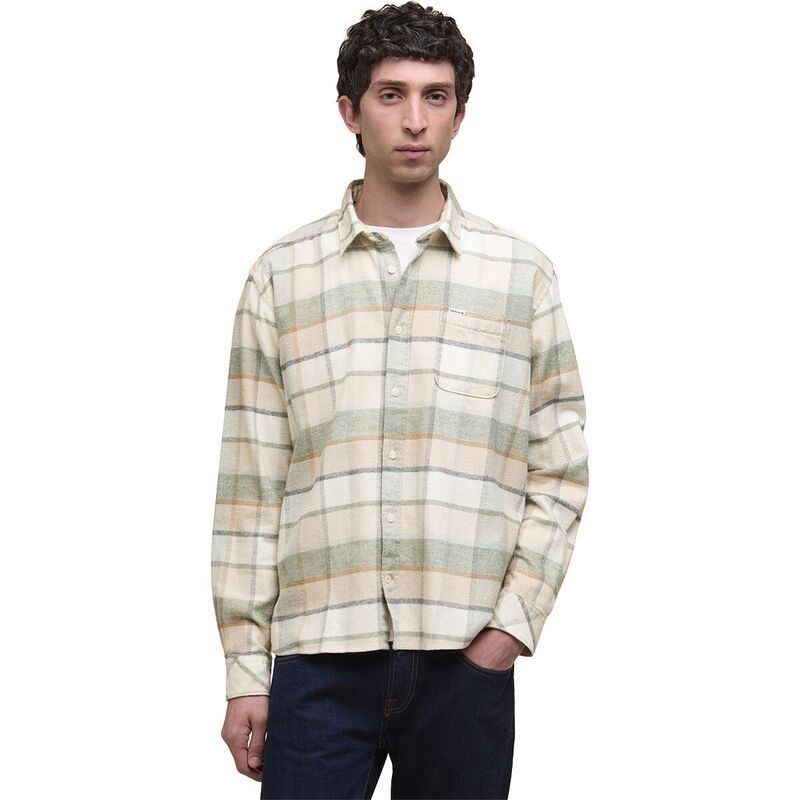 バブアー メンズ トップス シャツ Barbour Copswell Relaxed Checked Shirt Mens Stone ストーン