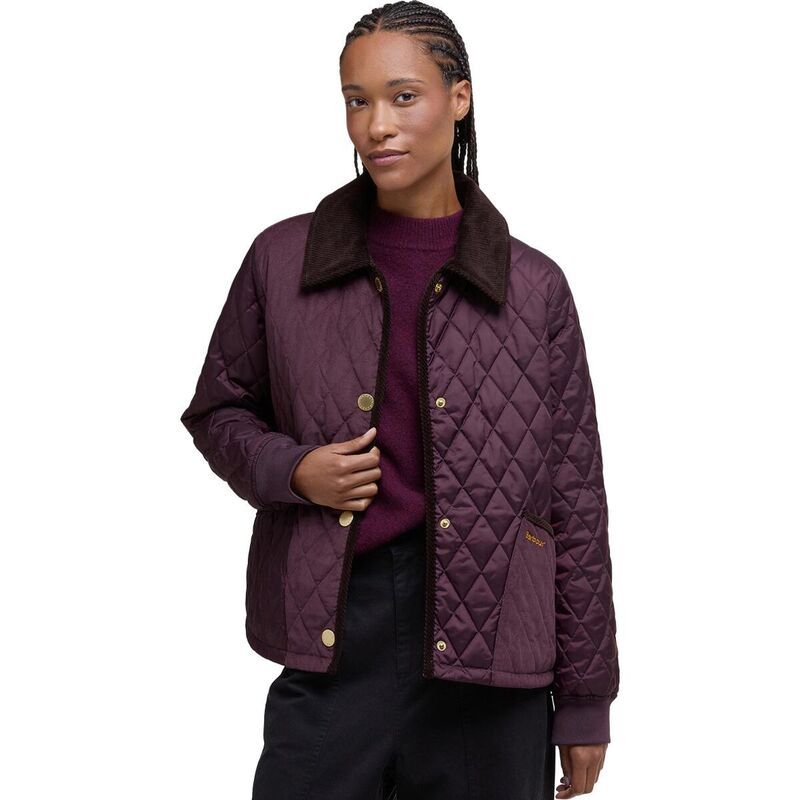 バブアー レディース アウター ジャケット・ブルゾン キルティング ジャケット Barbour Marla Quilted Jacket Womens Black CherryDark BrownMuted Tartan ブラック