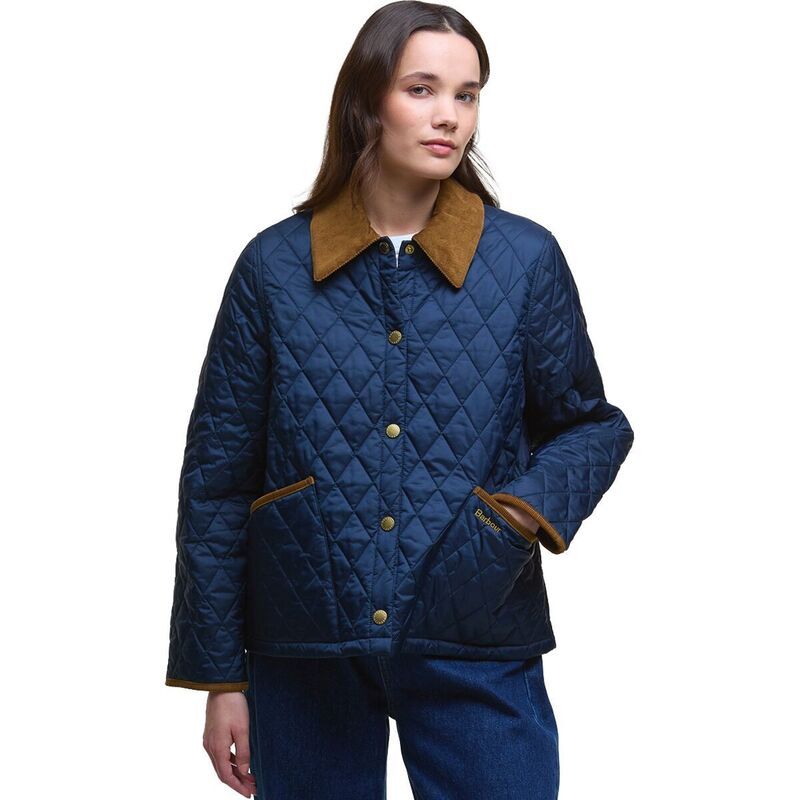 バブアー レディース アウター ジャケット・ブルゾン キルティング クロップド ジャケット Barbour Icons Cropped Liddesdale Quilted Jacket Womens NavyClassic ネイビー
