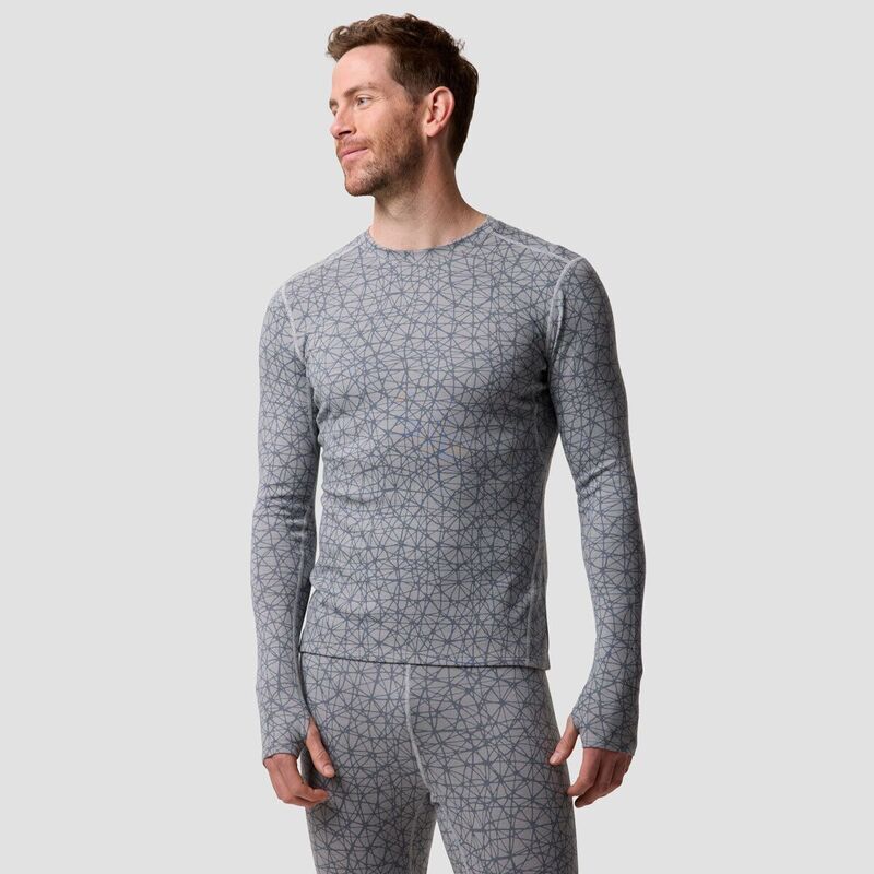バックカントリー メンズ トップス Tシャツ Backcountry Cedars RWS Merino MidWt Baselayer Crew Top Mens Goat Path Print