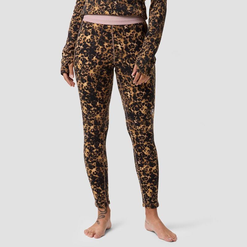 バックカントリー レディース ボトムス カジュアルパンツ Backcountry Cedars RWS Merino MidWt Baselayer Bottom Womens Leoportoise Print