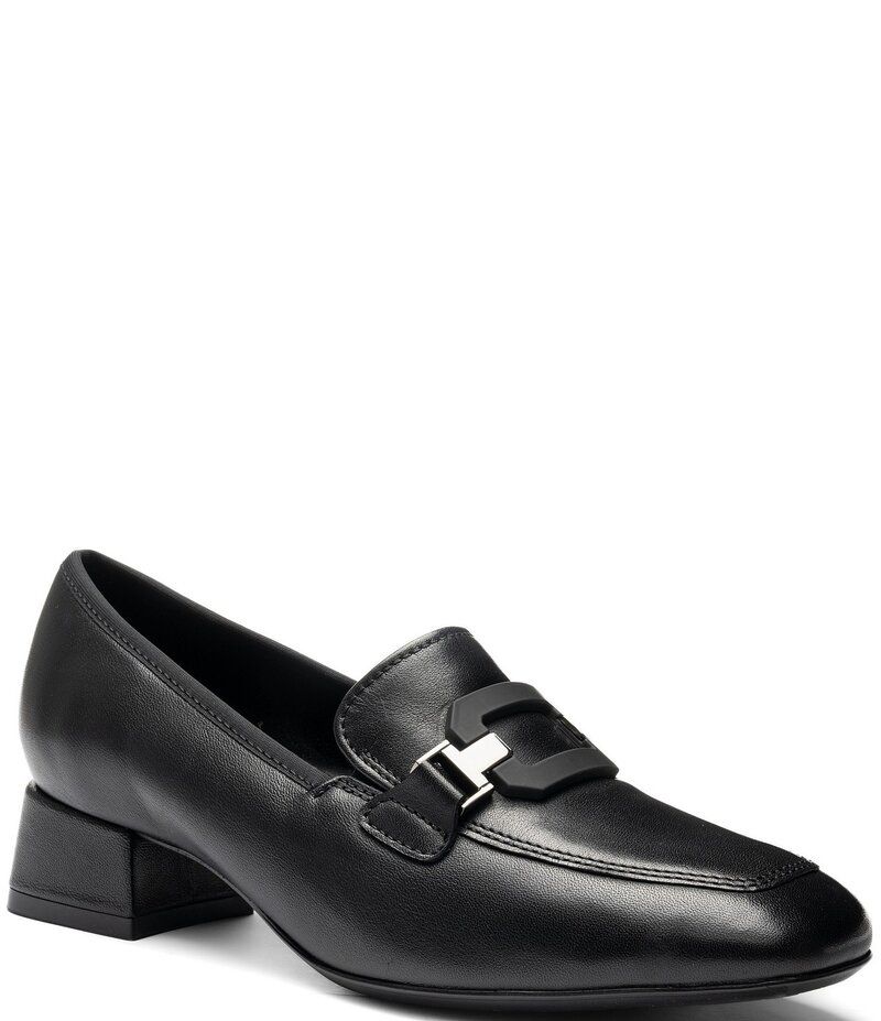 アラ レディース シューズ パンプス レザー ローファー ara Giza Leather Loafer Pumps Black ブラック