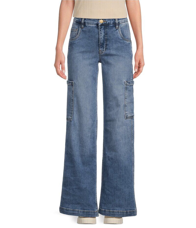 カットフロムザクロス レディース ボトムス デニムパンツ ワイドレッグ KUT from the Kloth Jodi High Rise Wide Leg Cargo Jean Blithe WashMedium 24,674円