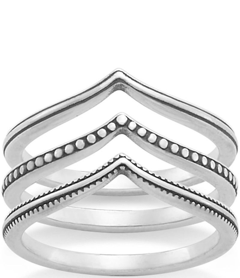 ジェームズ エイヴリー レディース アクセサリー 指輪 James Avery Chevron Ring Set Sterling Silver シルバー
