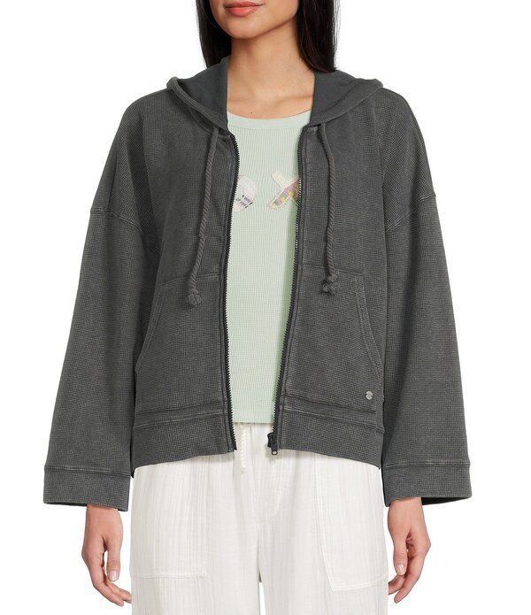 ロキシー レディース アウター ジャケット・ブルゾン フリース Roxy Salty Daydreams Long Sleeve Hooded Fleece Jacket Phantom