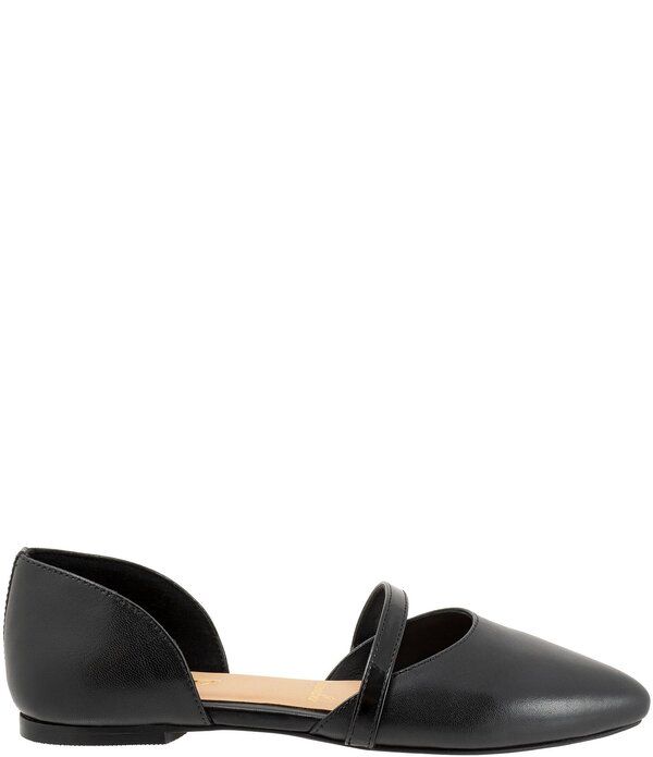 トロッターズ レディース シューズ パンプス レザー Trotters Emory Leather Pointed Toe Flats Black ブラック