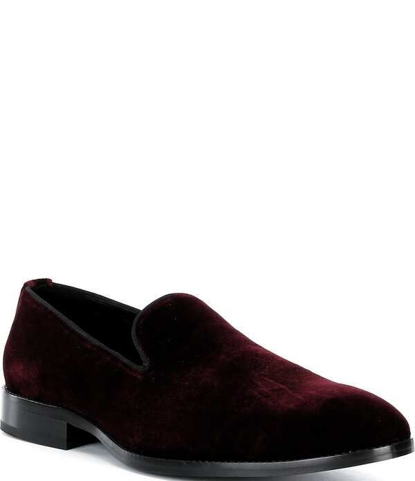 ジョンストンアンドマーフィー メンズ シューズ スリッポン・ローファー ベルベット Johnston Murphy Mens Gavney Velvet Loafers Burgundy バーガンディ