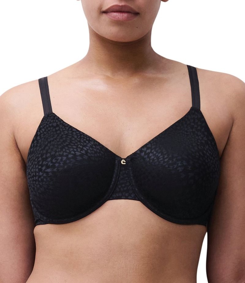 シャントル レディース アンダーウェア ブラジャー ミニ Chantelle Magique Unlined Seamless Minimizer Bra Black ブラック