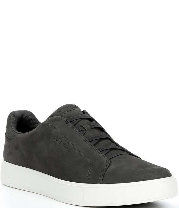 コールハーン メンズ シューズ スニーカー Cole Haan Mens GrandPro Luxe Slip Onubuck Sneakers RavenSilver Birch シルバー