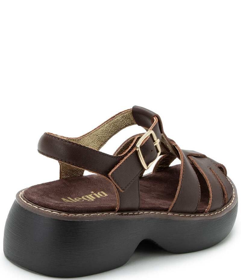 アレグリア レディース シューズ サンダル プラットフォーム レザー Alegria Ingrid Leather Platform Fisherman Sandals Chocolate チョコレート
