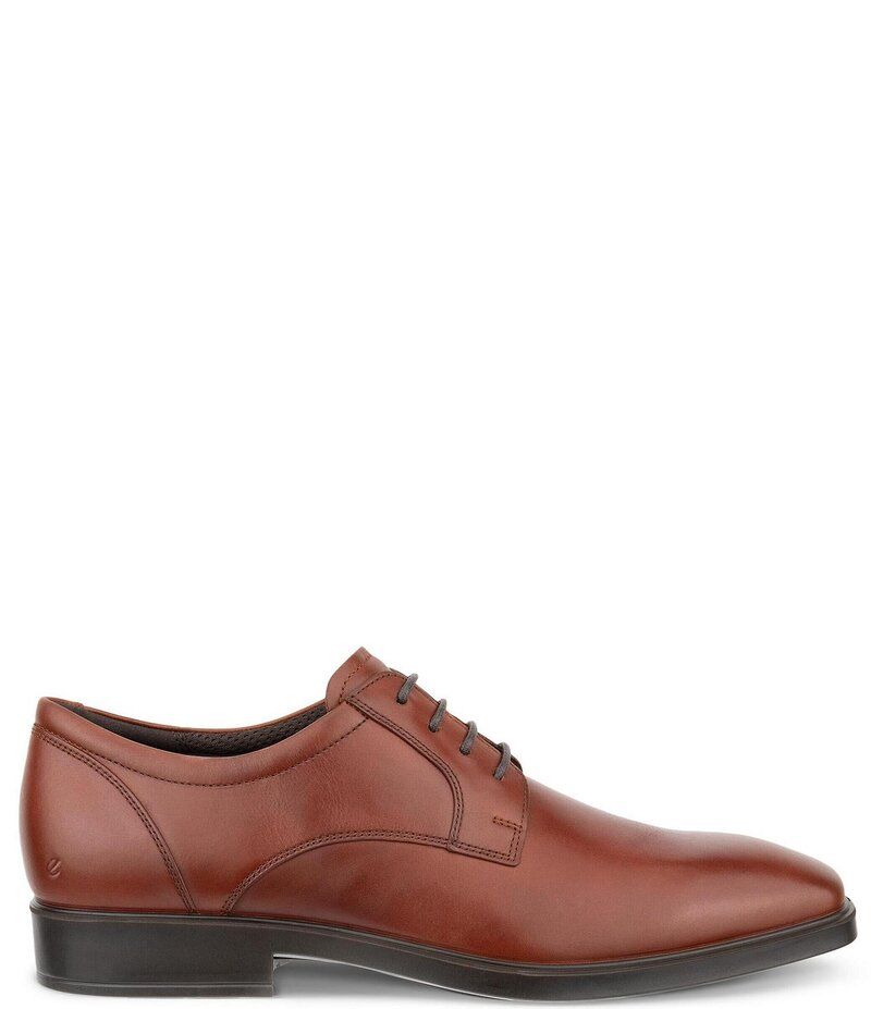 エコー メンズ シューズ ドレスシューズ オックスフォード レース ECCO Mens Milan Plain Toe LaceUp Oxfords Cognac