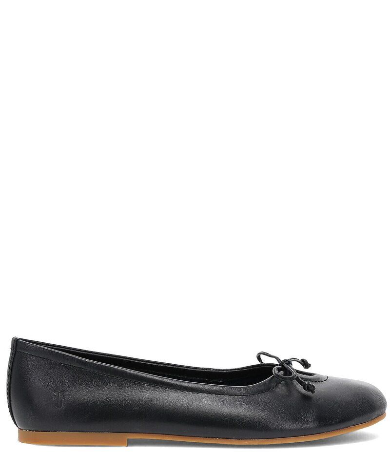 フライ レディース シューズ パンプス レザー Frye Emma Leather Bow Ballet Flats Black ブラック