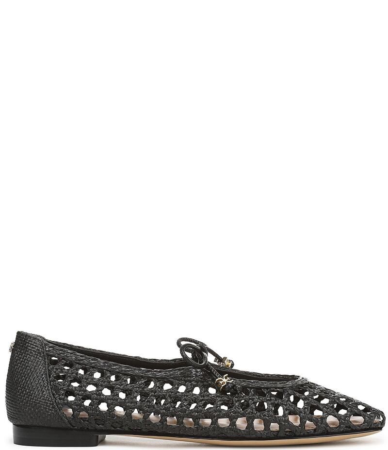 サムエデルマン レディース シューズ パンプス Sam Edelman Marcie Woven Raffia Bow Ballet Flats Black ブラック