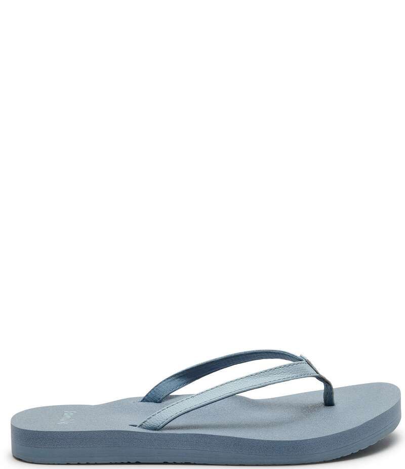 サヌーク レディース シューズ サンダル Sanuk Womens Yoga Joy II Flip Flops Blue Denim デニム