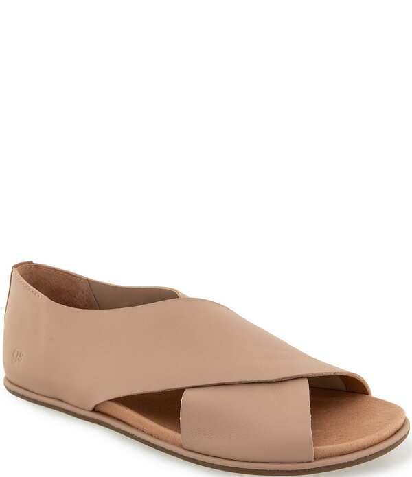 ジェントルソウルズ レディース シューズ サンダル レザー Gentle Souls Laniey Leather CrissCross Band Flat Sandals Chai