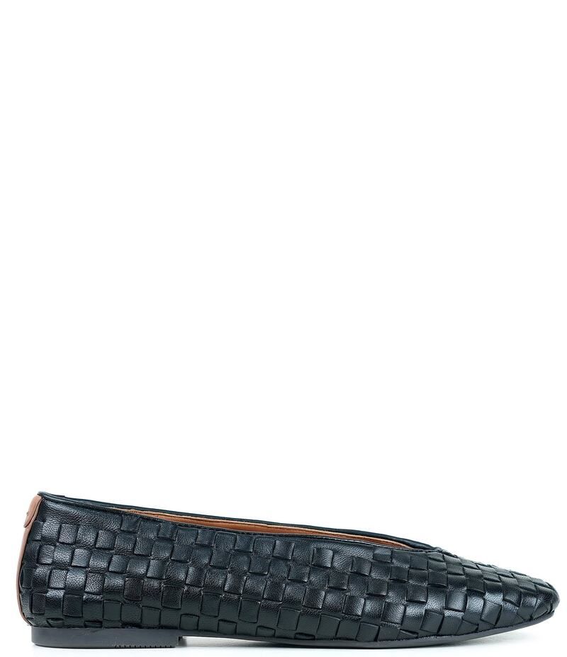 ジェントルソウルズ レディース シューズ パンプス レザー Gentle Souls Willow Woven Leather Ballet Flats Black ブラック