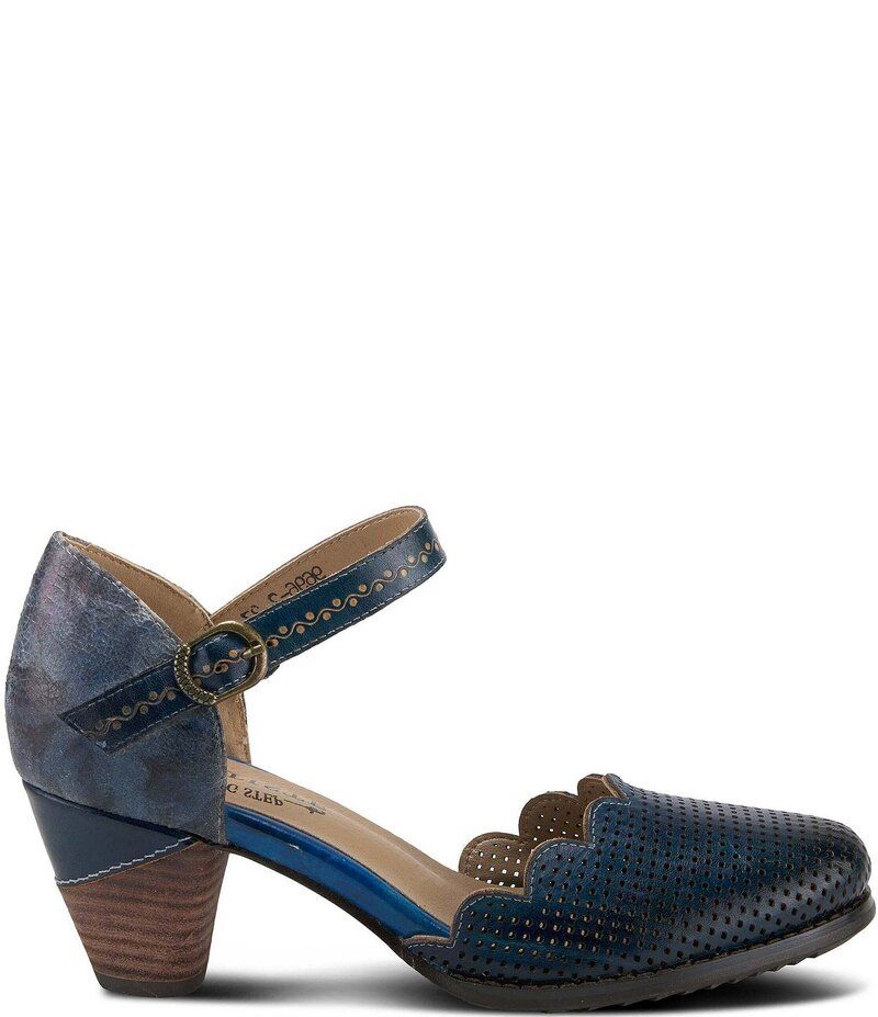 ラリティステ レディース シューズ パンプス レザー LARTISTE Parchelle Perforated Leather Pumps Navy Multi ネイビー