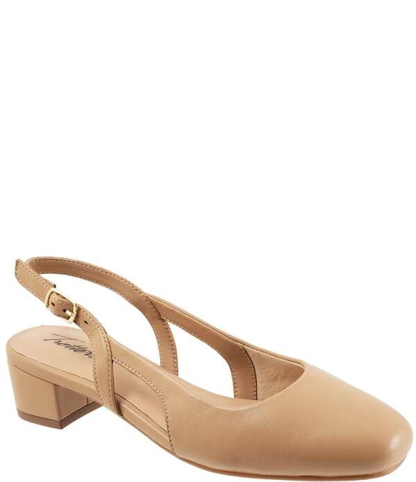 トロッターズ レディース シューズ パンプス レザー Trotters Dottie Leather Slingback Pumps Beige ベージュ