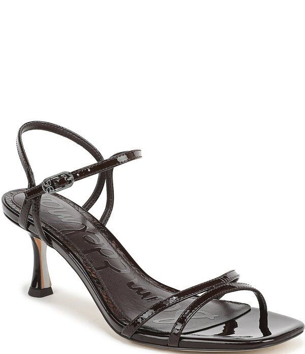 サムエデルマン レディース シューズ サンダル レザー Sam Edelman Presley Patent Leather Strappy Dressandals Richocolate チョコレート