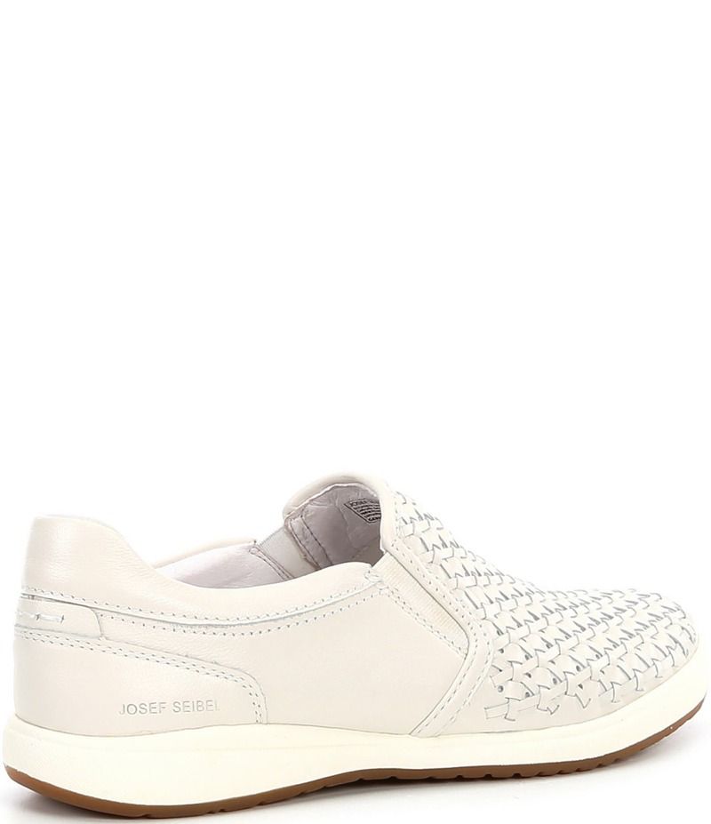 ジョセフセイベル レディース シューズ スニーカー レザー Josef Seibel Caren 72 Woven Leather Sneakers White ホワイト