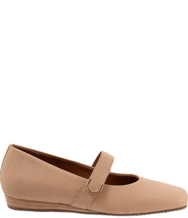 ソフトウォーク レディース シューズ パンプス レザー SoftWalk Valdivia Leather Mary Jane Hardware Detail Ballet Flats Beige ベージュ