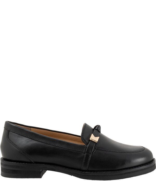トロッターズ レディース シューズ パンプス レザー ローファー Trotters Femi Leather Bow Hardware Detailoafers Black ブラック