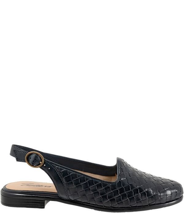 トロッターズ レディース シューズ パンプス レザー Trotters Lea Woven Leather Sling Flats Navy ネイビー 29,054円