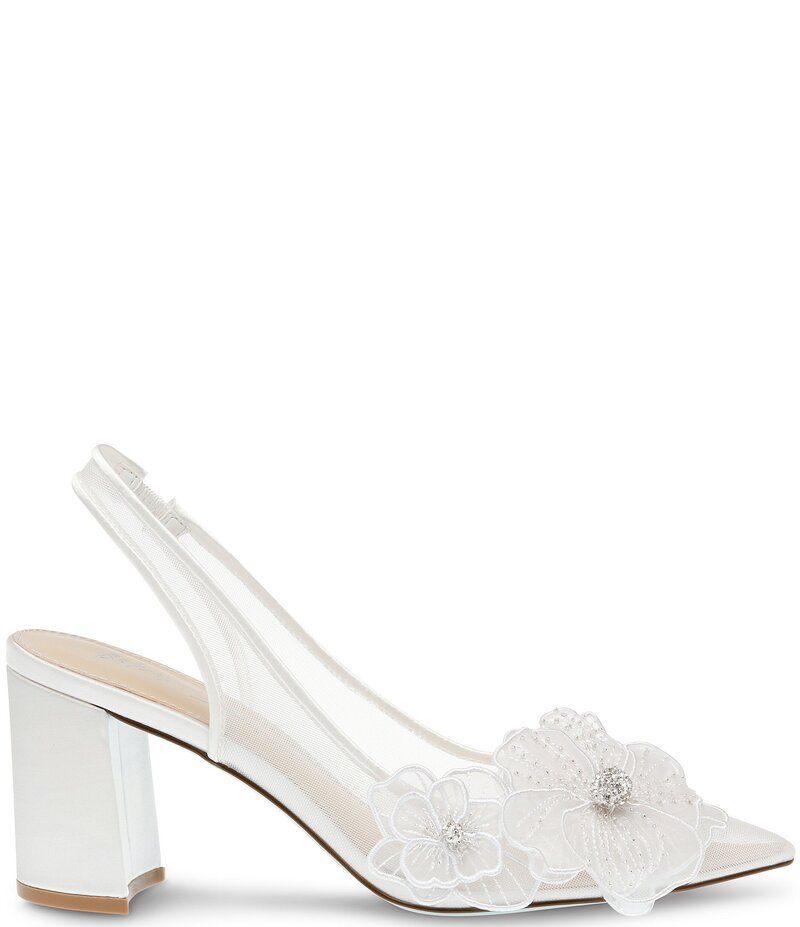 ベッツィジョンソン レディース シューズ パンプス Blue by Betsey Johnson Petra Flower Applique Slingback Pumps Ivory アイボリー