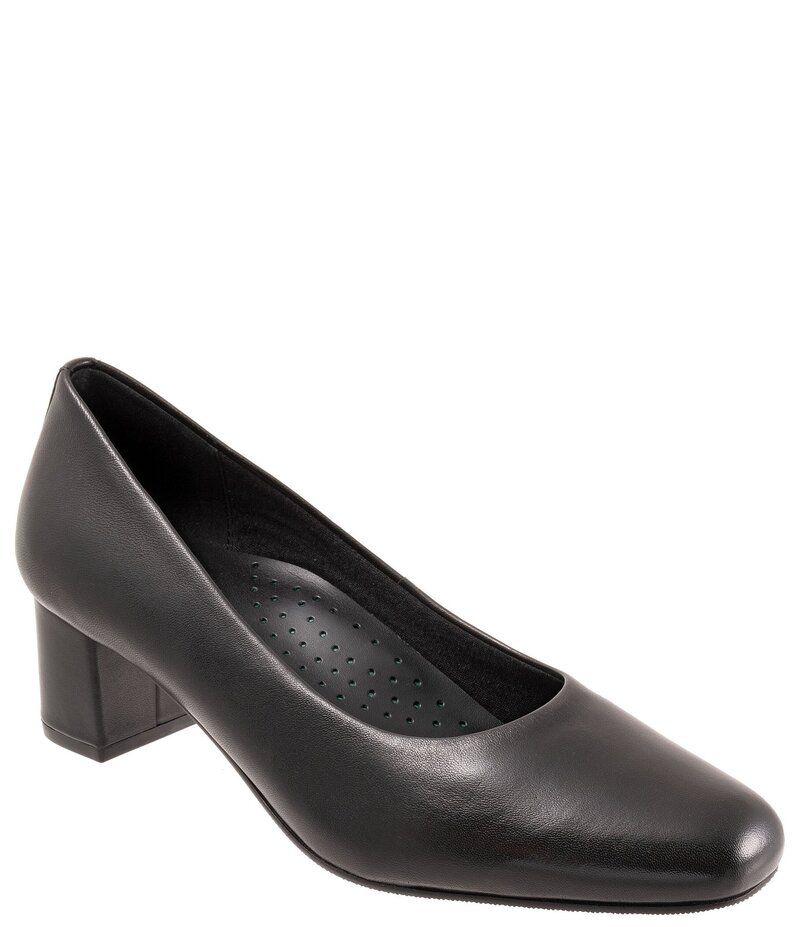 トロッターズ レディース シューズ パンプス レザー ヒール Trotters Daria Leather Block Heel Pumps Black ブラック