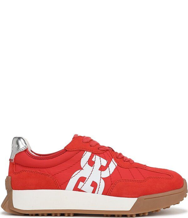 サムエデルマン レディース ボトムス カジュアルパンツ プラットフォーム スニーカー ロゴ Sam Edelman Langley Logo Detail Retro Platform Sneakersport RedWhite ホワイト