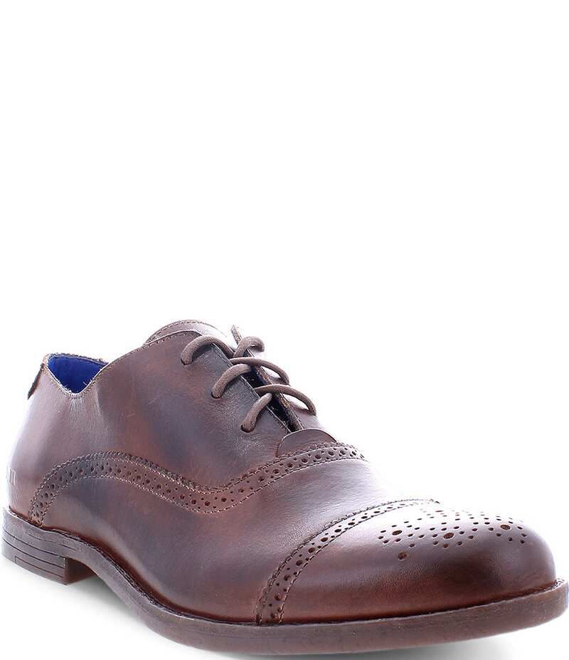 ベッドステュ メンズ シューズ ドレスシューズ オックスフォード ブローグ レザー Bed Stu Mens Donatello Leather Brogue Oxfords Teak