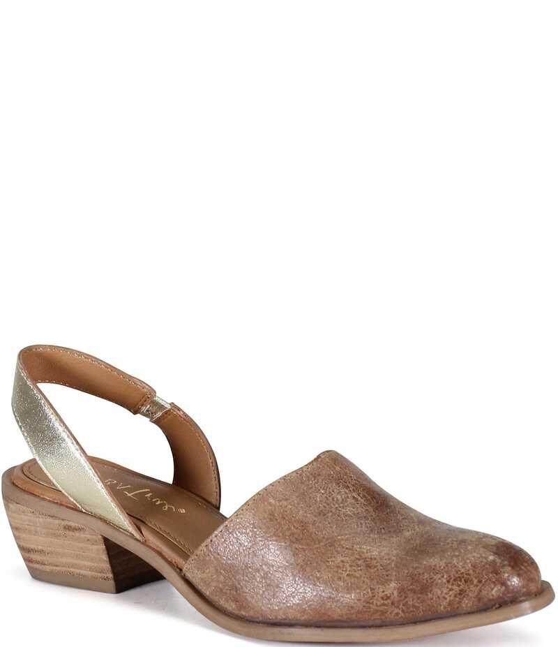 ディバトゥルー レディース シューズ ヒール レザー Diba True Pri Ority Leather Slingback Pumps TanGold タン