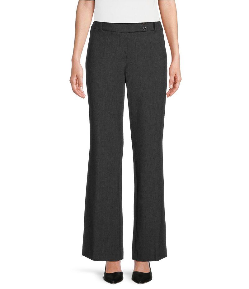 カルバンクライン レディース ボトムス カジュアルパンツ ストレート パンツ Calvin Klein Curvy Fit Roomy Hip Straight Leg Trouser Pants Charcoal チャコール