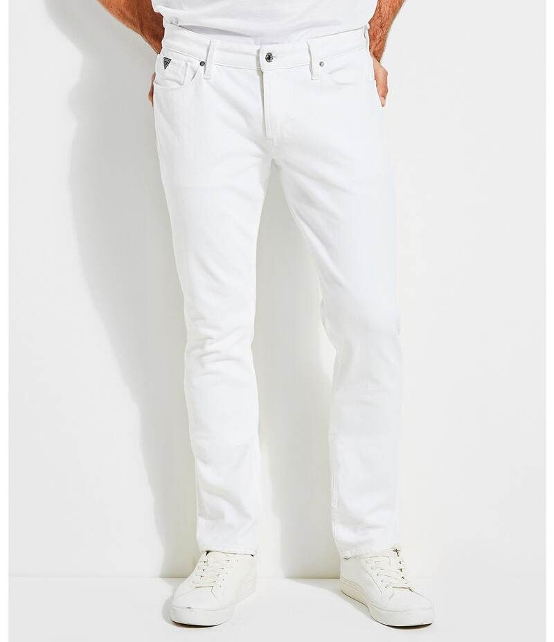 ゲス メンズ ボトムス デニムパンツ スリムフィット ジーンズ Guesslim Fitapered White Jeans White ホワイト