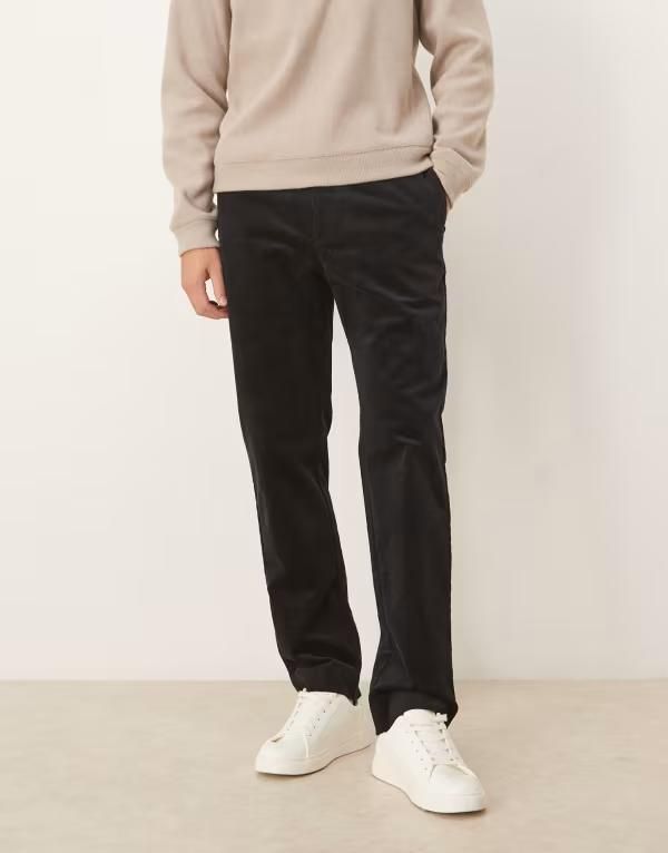 マンゴ メンズ ボトムス カジュアルパンツ スリムフィット コーデュロイ パンツ Mango slim fit corduroy pants Black ブラック