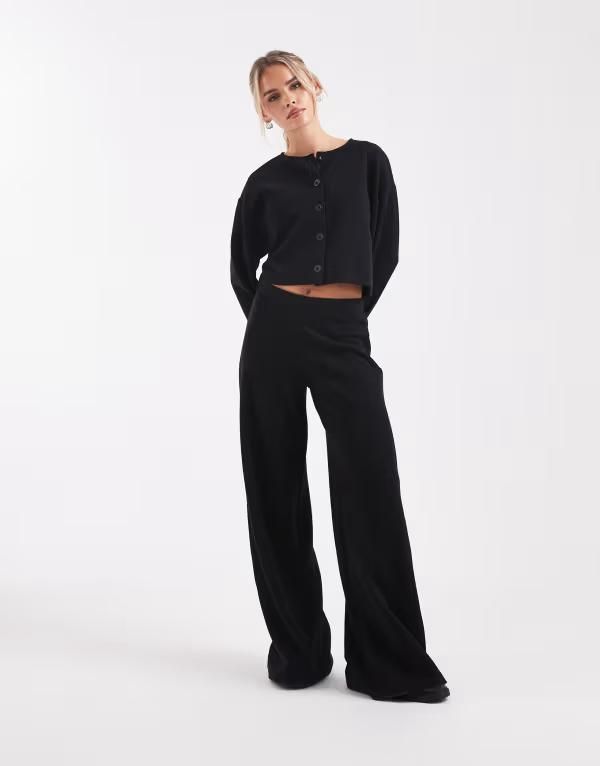 ミスセルフフリッジ レディース ボトムス カジュアルパンツ Misselfridge soft rib pants Black ブラック