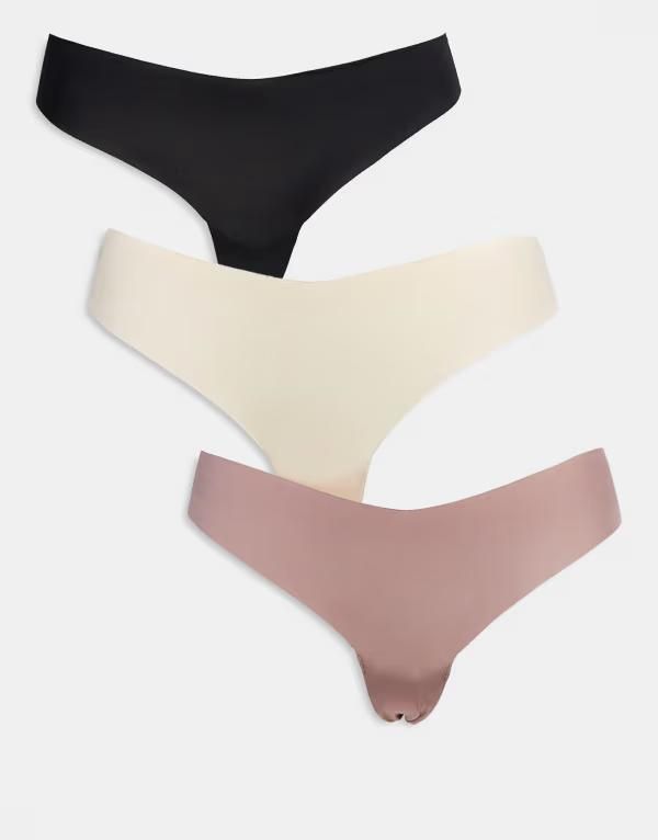 ドリーナ レディース アンダーウェア ブリーフパンツ Dorinairlite 3 pack no vpl thongs in multi マルチカラー