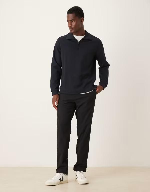 マンゴ メンズ ボトムス カジュアルパンツ スリムフィット パンツ スウェットパンツ Mango slim fit sweatpants NAVY ネイビー