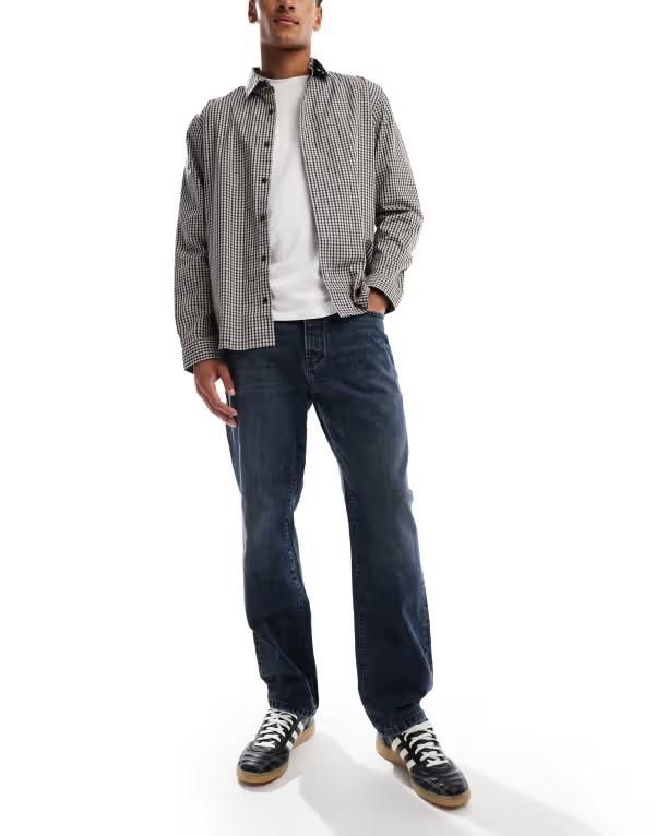 オンリーアンドサンズ メンズ ボトムス デニムパンツ デニム ジーンズ ONLY SONS Edge straight fit jeans black denim Blue Black Denim ブラック