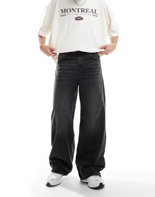 コットンオン メンズ ボトムス デニムパンツ ジーンズ Cotton On super baggy jeans in Y2K washed Y2K WASHED BLACK ブラック