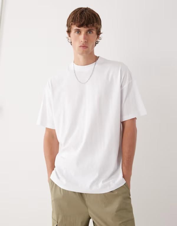 コルージョン メンズ トップス Tシャツ COLLUSION tshirt WHITE ホワイト