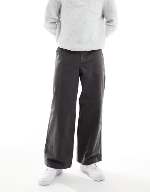 エイソス メンズ ボトムス カジュアルパンツ パンツ ASOS DESIGN super baggy pants in charcoal CHARCOAL チャコール 8,736円